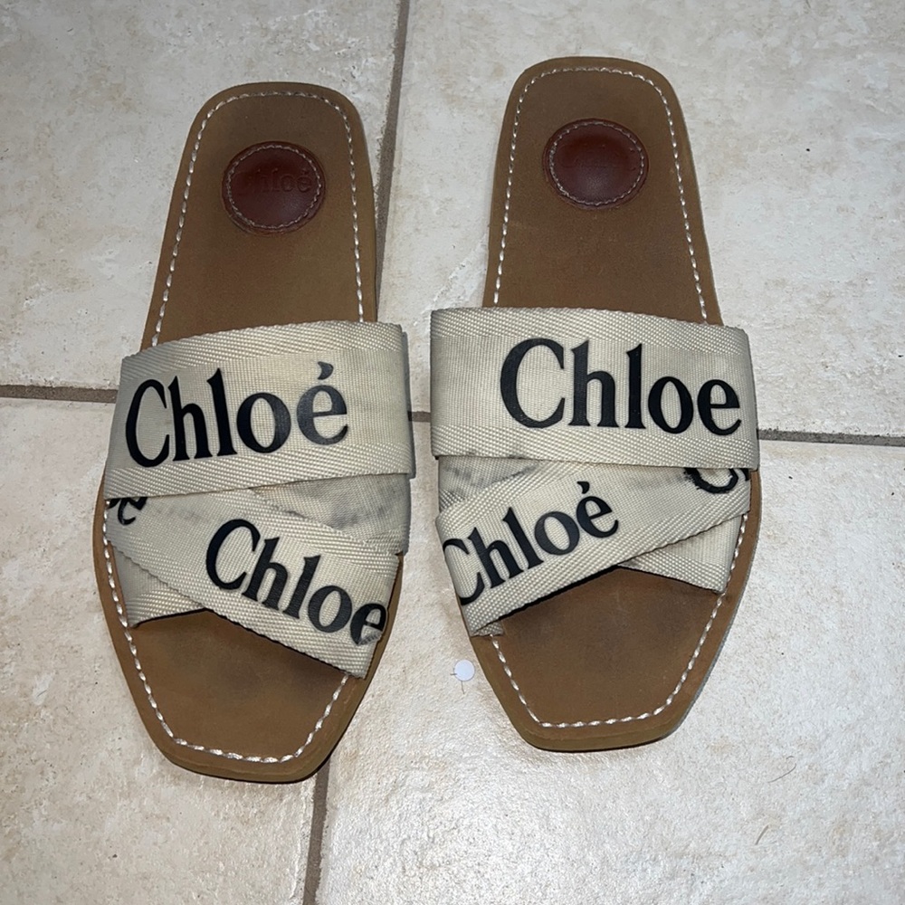 COPY - Chloé Woody Logo Slide Sandal Women's